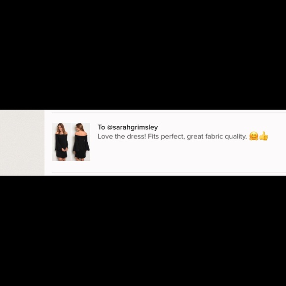 LAST/ Med Black Off-Shoulder Bell Sleeve LBD - Picture 5 of 5